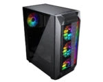 CASE COUGAR MX410-G RGB - MID TOWER - TEMPERED GLASS - ATX - 4 FAN ARGB INCLUDED - BLACK (385VM60.0001) - Imagen 2
