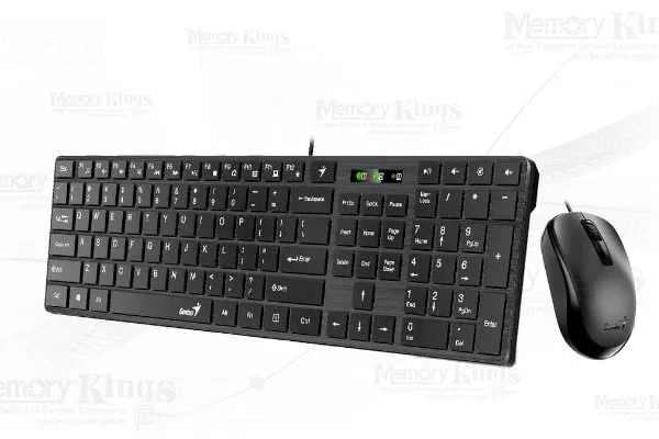 COMBO TECLADO Y MOUSE GENIUS SLIMSTAR C126 WIRED - BLACK