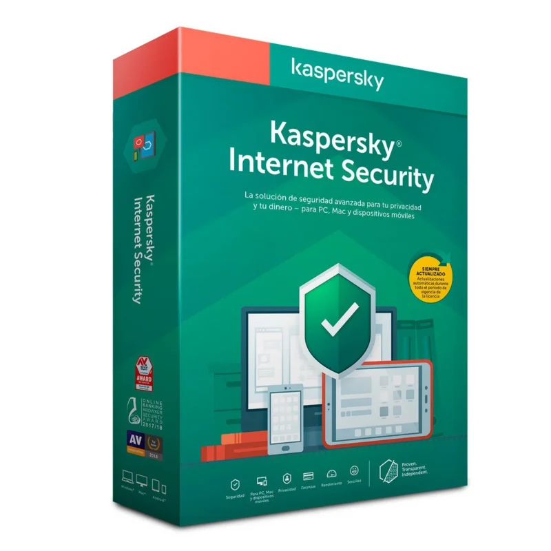 LICENCIA KASPERSKI INTERNET SECURITY UN USUARIO UN AÑO