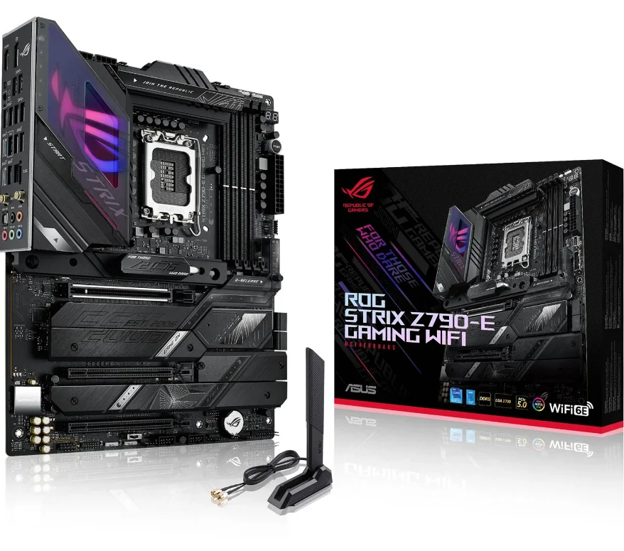 MAINBOARD-ASUS-ROG-STRIX-Z790-E-GAMING-WIFI-LGA-1700-ATX-DDR5-Wi-Fi-6E-PCIe-5.0_Placas-madre_10905_1.webp MAINBOARD ASUS ROG STRIX Z790-E GAMING WIFI - DDR5 - LGA1700 - 13TH - ATX - DP/HDMI - AURA SYNC (90MB1CL0-M0EAY0) - Imagen 1