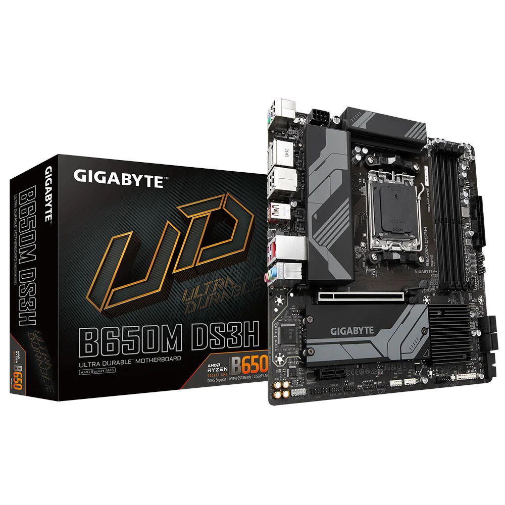 MAINBOARD-GIGABYTE-B650M-DS3H-AMD-RYZEN-AM5-DDR5-MATX-DP-HDMI_Placas-madre_11563_1.webp MAINBOARD GIGABYTE B650M DS3H AMD RYZEN AM5 - DDR5 - MATX - DP/HDMI - Imagen 1
