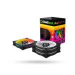 PACK 3 VENTILADORES GAMEMAX RL-300 RGB - CON CONTROLLER - 120MM ARGB 3 PINES - BLACK