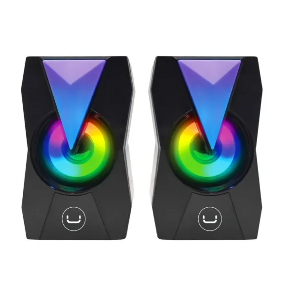 PARLANTES UNNO TEKNO ICON - 10 WATTS - 3.5MM RGB - BLACK (SP9013BK)