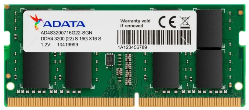 RAM ADATA 16GB DDR4 3200MHz SO-DIMM - CL22 (AD4S320016G22-SGN) - Imagen 2