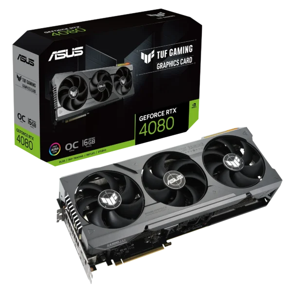 TARJETA DE VIDEO ASUS TUF GAMING GEFORCE RTX 4080 16GB GDDR6X OC EDITION - DLSS - REFLEX - RAY TRACING - DP 1.4a/HDMI 2.1a (TUF-RTX4080-O16G-GAMING)