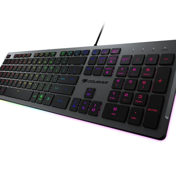 TECLADO GAMING COUGAR VANTAR S - SWITCH SCISSOR RGB - ULTRA-FINO - ANTI-GHOSTING - USB - BLACK (37VSBXNMI.0002)