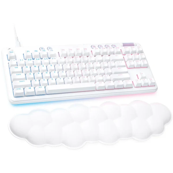Teclado Logitech G713 TKL, Mecánico, Switch Tactile, White Aurora Collection