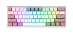 TECLADO MECANICO REDRAGON FIZZ PRO WIRELESS K616-RGB WG - 60% - DUST PROOF RED - 430G - USB-C - WHITE/GRAY - Imagen 2