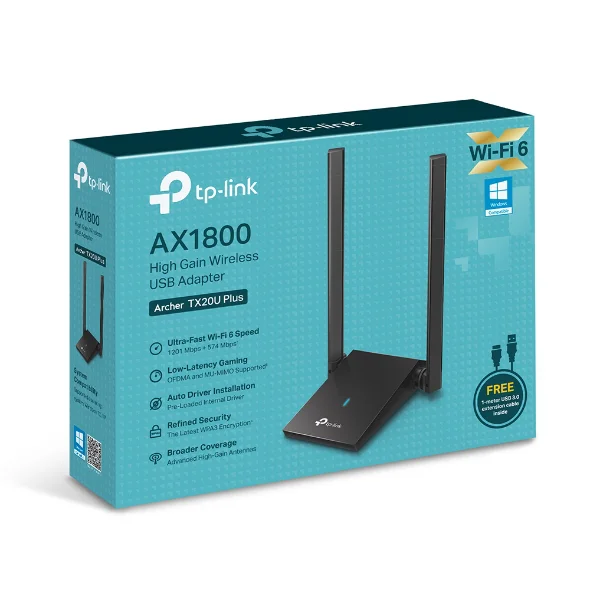ADAPTADOR-USB-TP-LINK-ARCHER-TX20U-PLUS-WI-FI-6-AX1800-MU-MIMO-WPA3-USB-3.0-DOBLE-BANDA_Inalambricos_11962_img12275_1.webp ADAPTADOR USB TP-LINK ARCHER TX20U PLUS - WI-FI 6 - AX1800 - MU-MIMO - WPA3 - USB 3.0 - DOBLE BANDA - Imagen 1