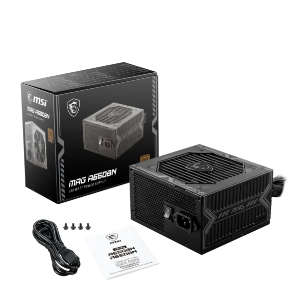 FUENTE DE PODER MSI MAG A650BN - 650W - 80 PLUS BRONZE - BLACK (306-7ZP2B12-CE0)