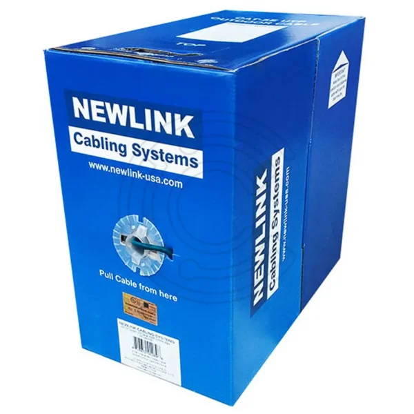 ROLLO DE CABLE UTP NEWLINK CAT 6 - 305M - EXTERIOR - BLUE/GRIS - 23 AWG - INDOOR (NEW-9806741)