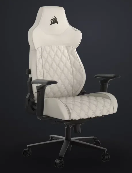 SILLA CORSAIR TC500 LUXE WHITE FROST - TEXTIL PREMIUM - REPOSABRAZOS OMNIFLEX (CF-9010067-WW)