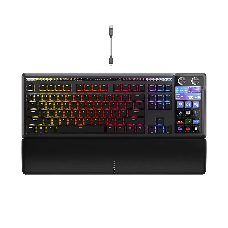 TECLADO MECANICO CORSAIR GALLEON 100 SD - INTEGRATED STREAM DECK - LCD FULL-COLOR -  TECLAS PBT - SWITCH MLX - BLACK (CH-912A311-NA) - Imagen 3