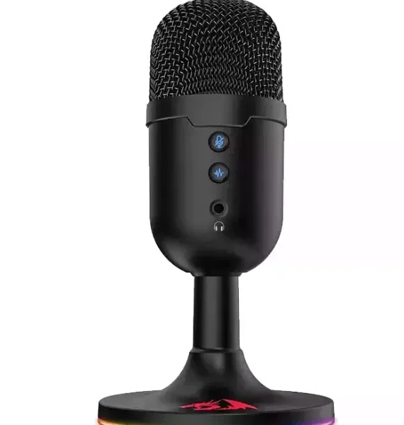 MICROFONO REDRAGON  PULSAR GM303 - OMNIDIRECTIONAL - RGB - VOLUMEN MUTE/NOISE CANCELLING CONTROL - USB - 1.8M - BLACK