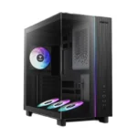 COMBO CASE GAMDIAS ATLAS M4 - MID TOWER - TEMPERED GLASS - ATX - 4 FAN 120MM ARGB - BLACK + FUENTE 600W - Imagen 7