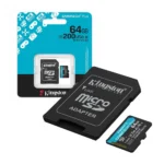 MICRO-SD 64GB KINGSTON CANVAS GO! PLUS | 200MB/S + ADAPTADOR A2/V30 (SDCG4/64GB)