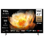 GOOGLE SMART TV TCL 43V6C 43" QLED 4K HDR - GOOGLE TV