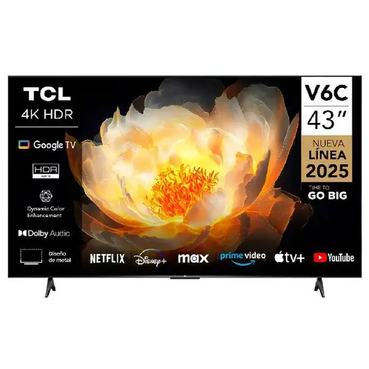 7t10983a_un_1-3990 GOOGLE SMART TV TCL 43V6C 43" QLED 4K HDR - GOOGLE TV - Imagen 1