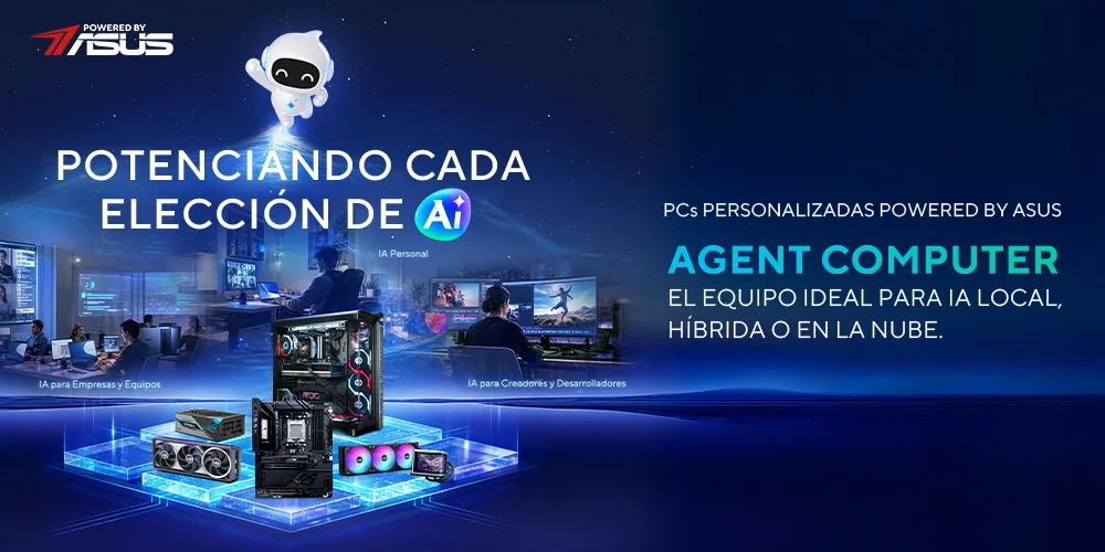 Agent Computer Powered by ASUS: PC personalizada para IA local, híbrida o en la nube – Tecnosmart Ecuador