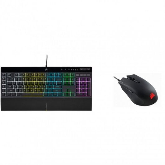 Combo Corsair: Teclado K55 RGB + Mouse Harpoon RGB - (CH-9206115-NA)