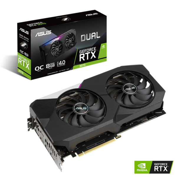Tarjeta de video Asus Dual RTX 3070 8GB OC - (90YV0FQ0-M0AA00)