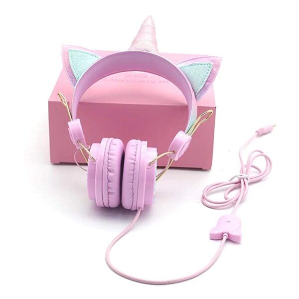 Headsets Unicornio Alambrico Tipo Diadema - (Rosado Caja)
