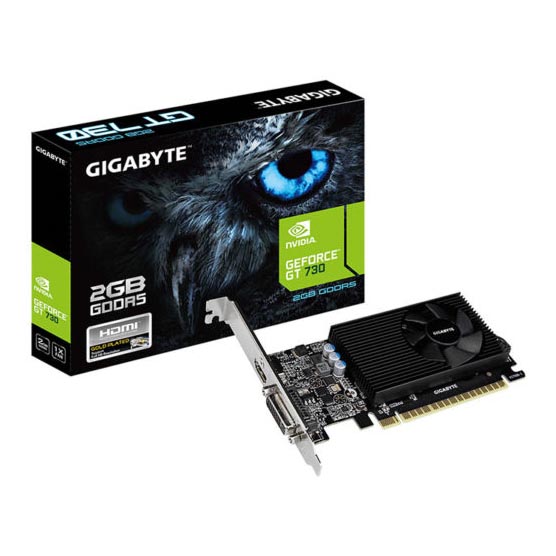 Tarjeta de video Gigabyte GT730 2GB - (GV-N730D5-2GL)