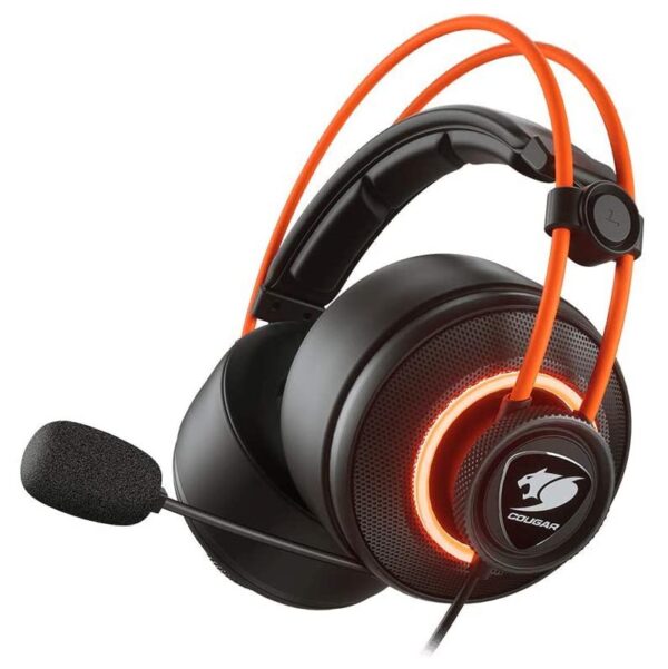 HEADSET COUGAR IMMERSA PRO PRIX RGB - 7.1 SORROUND USB - CONTROLADOR 50MM - PC/PS4 - BLACK (3H700U50C.0004)