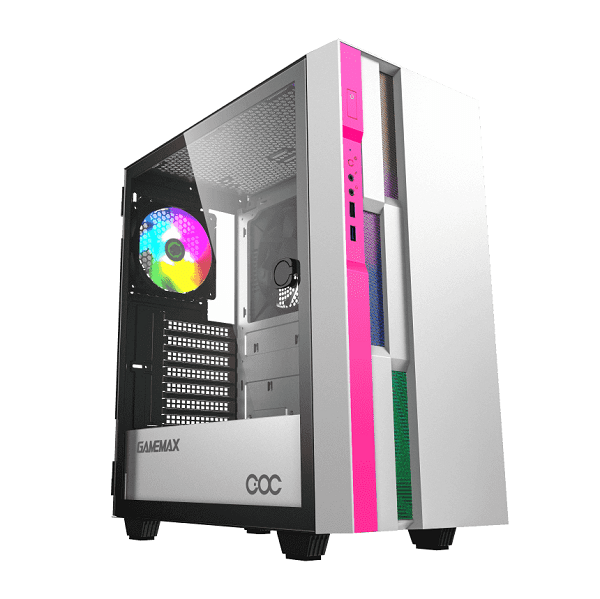 Case Gamemax Brufen C3 A369 White/Pink