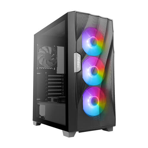 CASE ANTEC DF700 FLUX - MID TOWER - TEMPERED GLASS - ATX - BLACK - 3 FAN INCLUDED ARGB - 2 FAN BLACK