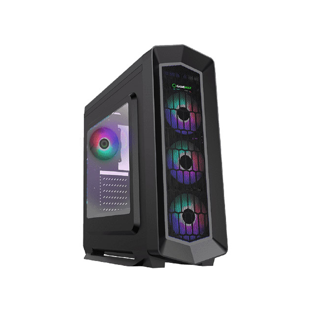 CAS0609 CASE GAMEMAX ASGARD ECO G516 FRGB - MID TOWER - ATX - 4 FAN 120MM INCLUDED - BLACK