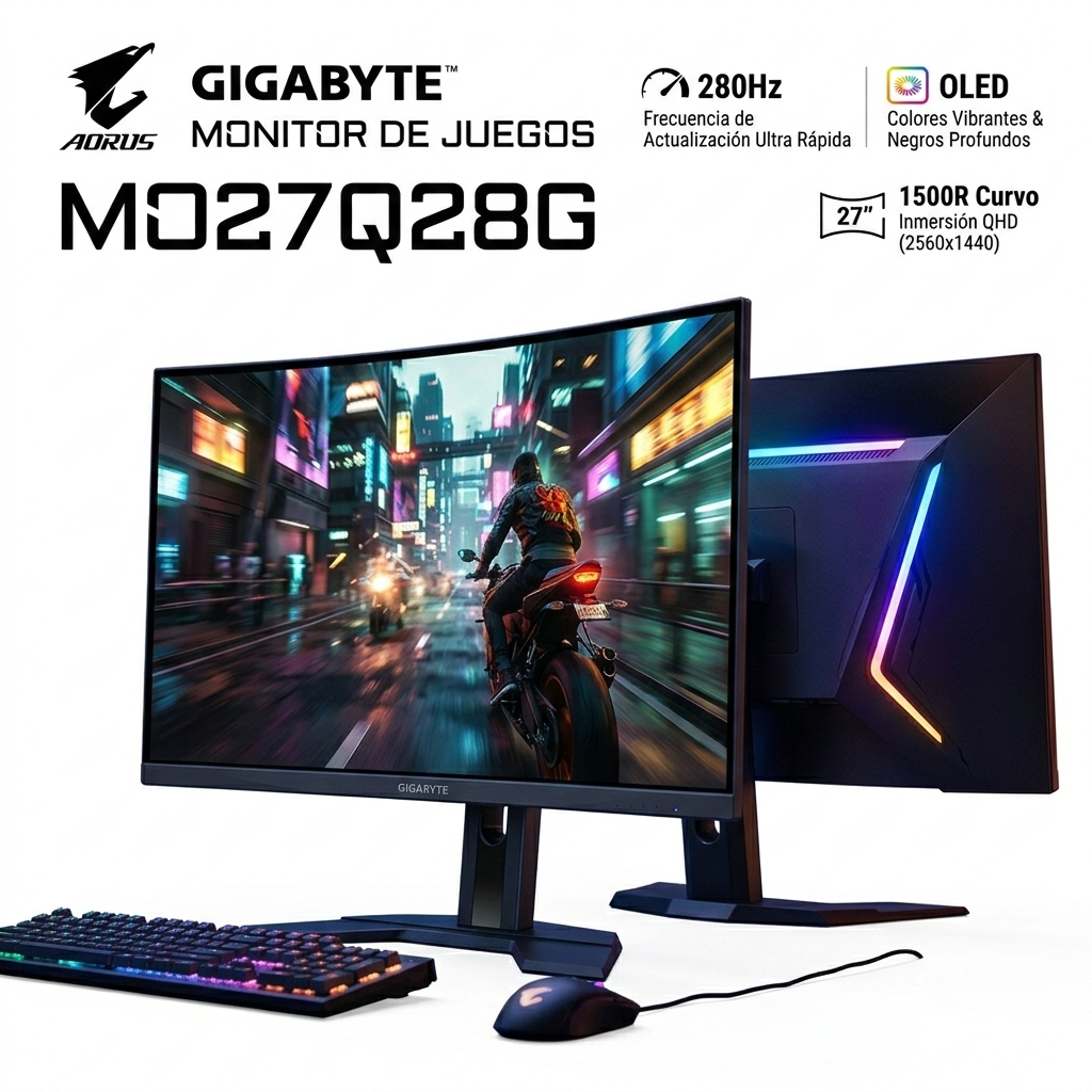 Gigabyte MO27Q28G MONITOR GIGABYTE MO27Q28G 27" WOLED (2K) 280HZ 0.03ms - HDR 500