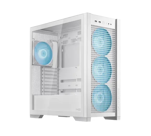 CASE ASUS TUF GAMING GT302 ARGB WHITE - BTF - MID TOWER - TEMPERED GLASS - ATX - 4 FAN 140MM ARGB INCLUDED - 3X FAN 140MM ( 90DC00I3-B18000)