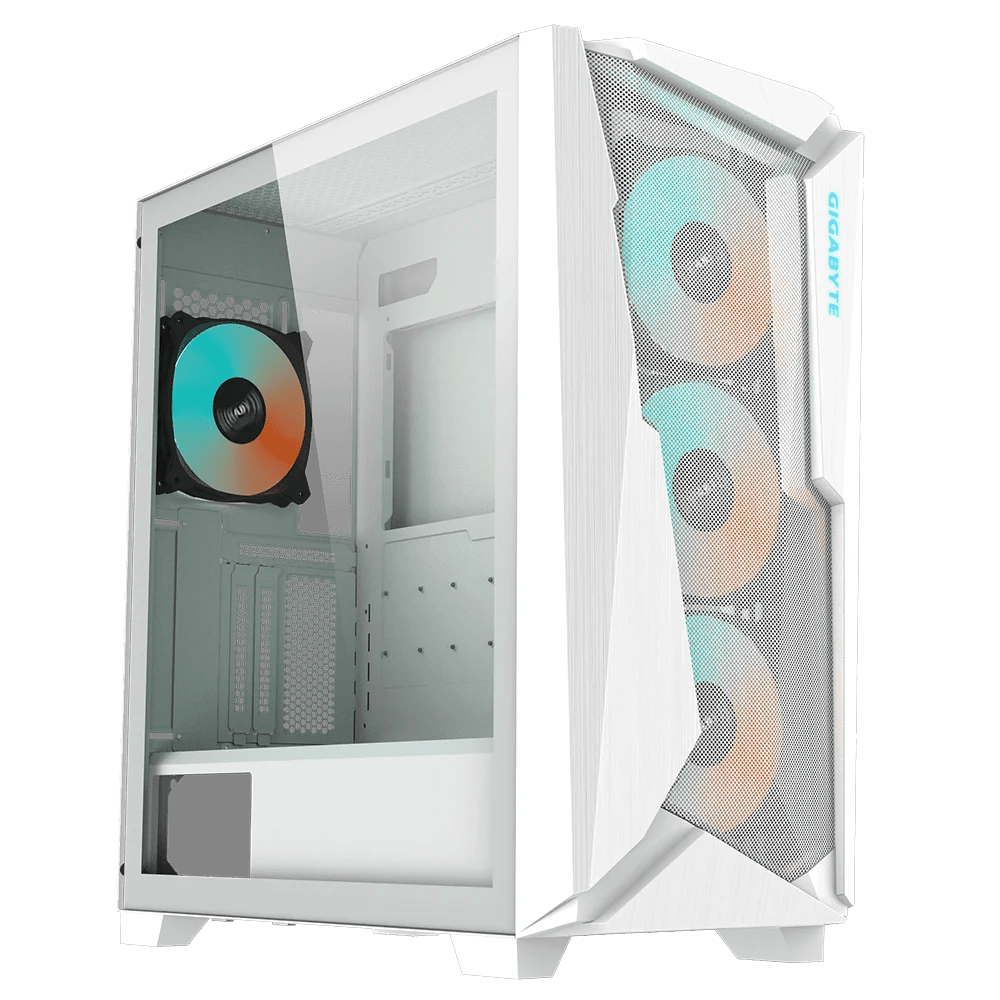 CASE GIGABYTE GB-C301GW - MID TOWER - TEMPERED GLASS - ATX - 4 FAN 120MM ARGB - WHITE