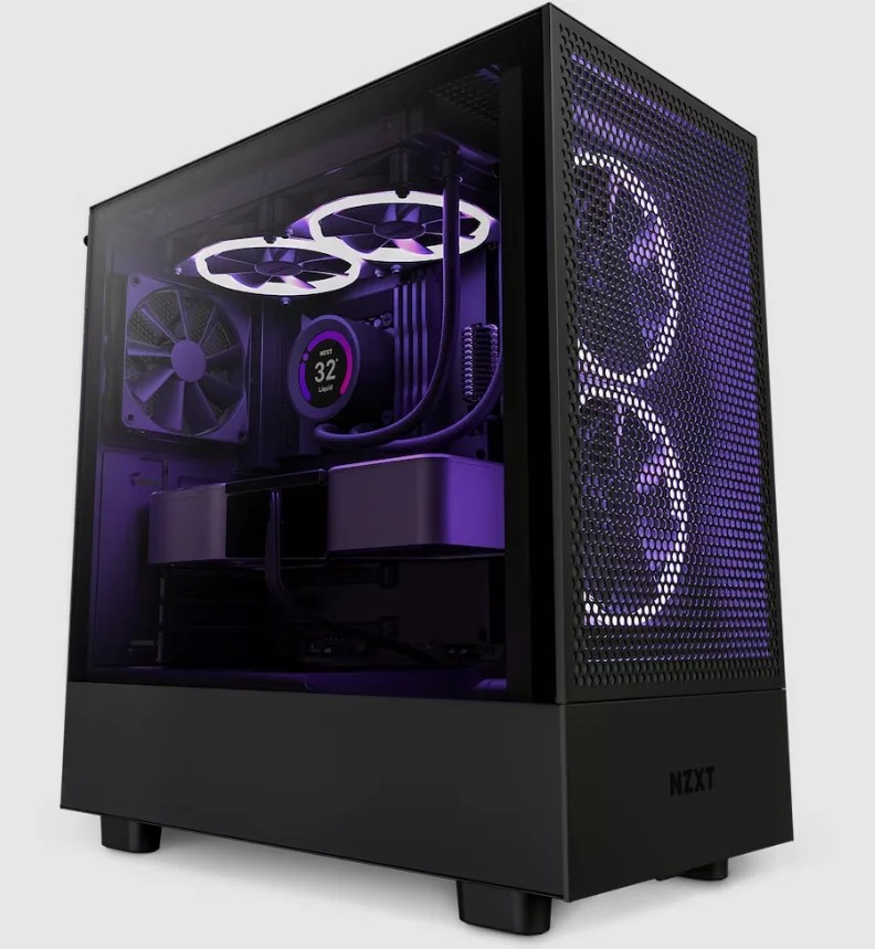 CASE NZXT H5 FLOW - ATX - MID TOWER - 2 FAN 120MM - BLACK (CC-H51FB-01)