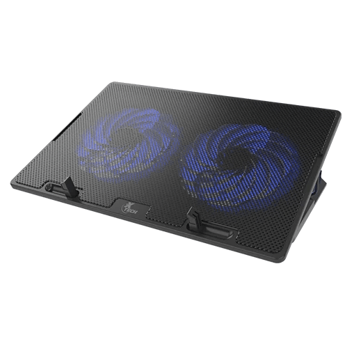 COOLING PAD XTECH XTA155 - 2 FAN LED BLUE - USB - HASTA 15.6"