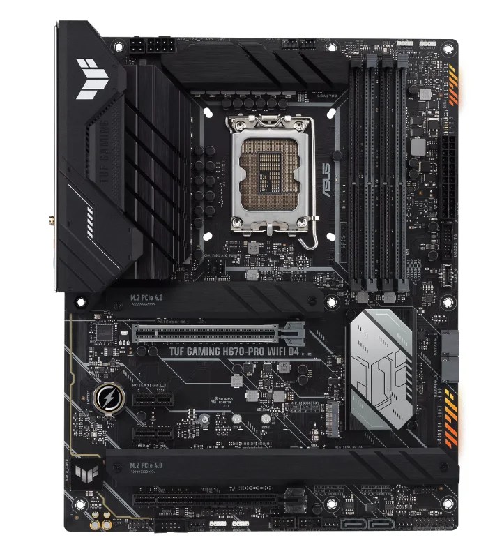 MAINBOARD ASUS TUF GAMING H670-PRO WIFI D4 - INTEL 12TH - LGA1700 - DDR4 - DP/HDMI (90MB1900-M0AAY0)