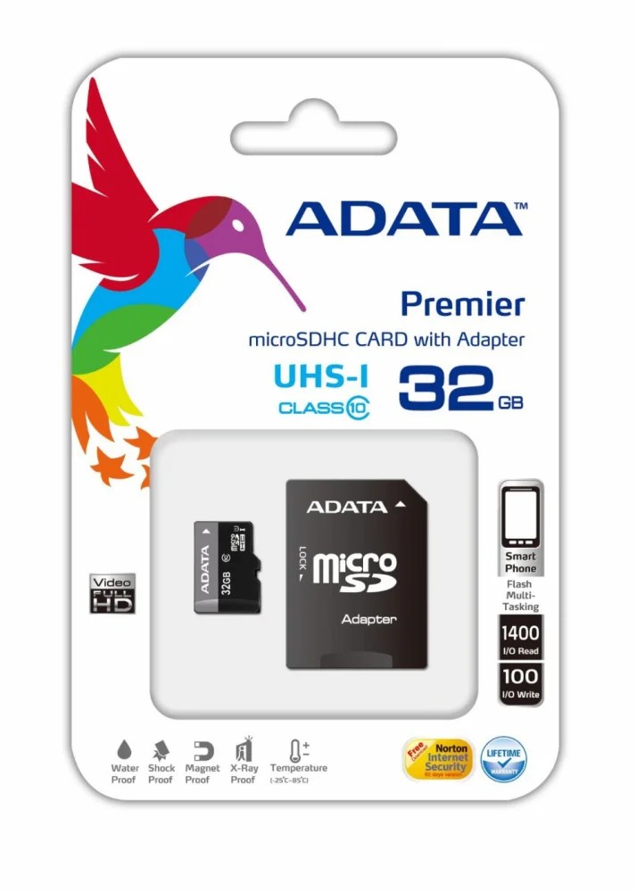 MEMORIA MICRO SD ADATA PREMIER 32GB UHS-I CL10 SDHC/SDXC(AUSDH32GUICL10-RA1)