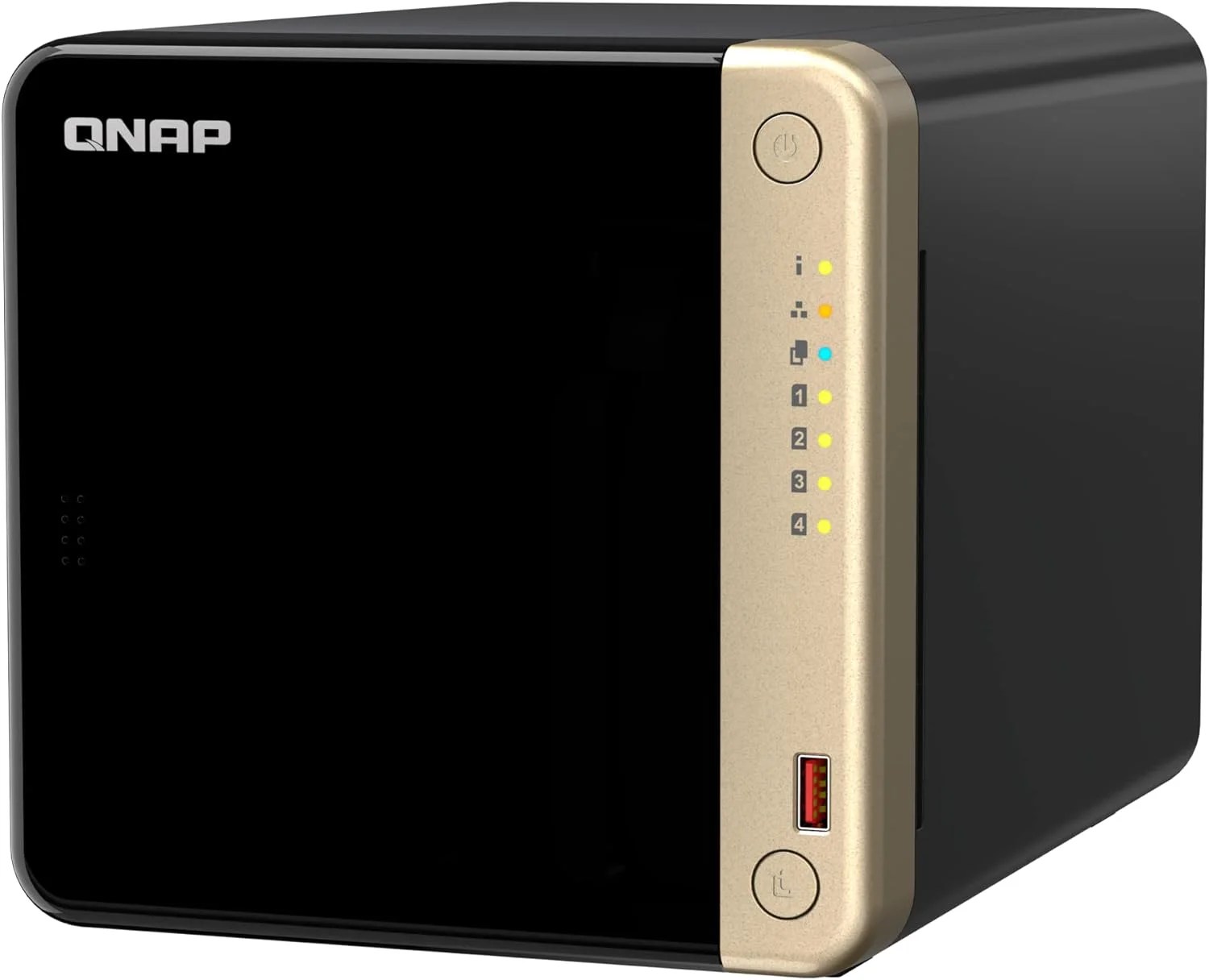 SERVIDOR NAS QNAP TS-464-8G - 4 BAHÍAS - INTEL CELERON QUAD-CORE - M.2 - 2.5GBE 2.5G/1G/100M - BLACK