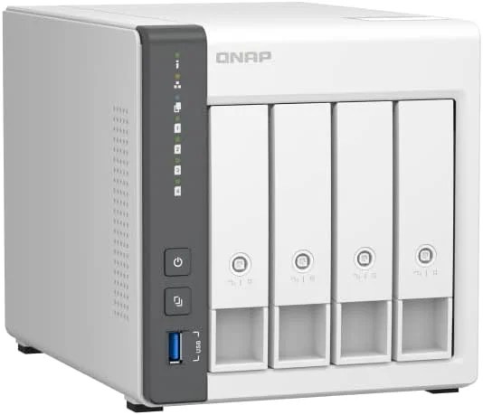 SERVIDOR NAS QNAP TS-433 - 4 BAHÍAS - CORTEX A55 QUAD CORE - 4GB ONBOARD - 2.5G/1G/100M - POWER/RESET/USB COPY (TS-433-4G-US)