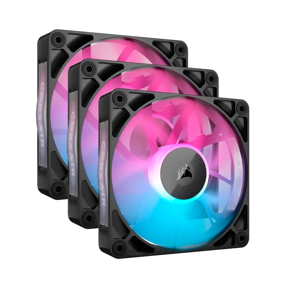 PACK 3 VENTILADORES CORSAIR ICUE LINK RX120 RGB - 120MM - 400-2100RPM - PWM - BLACK (CO-9051018-WW)