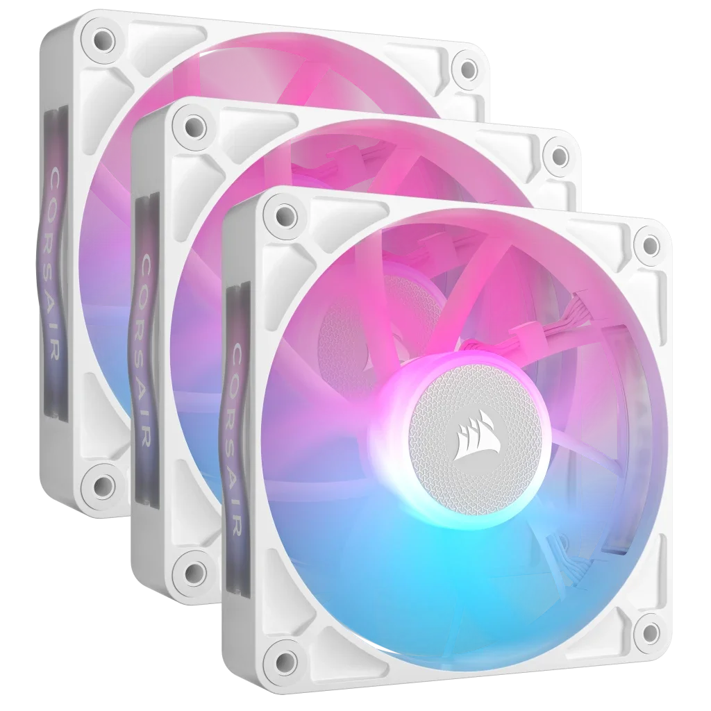 PACK 3 VENTILADORES CORSAIR ICUE LINK RX120 RGB - 120MM - 400-2100RPM - PWM - WHITE (CO-9051022-WW)