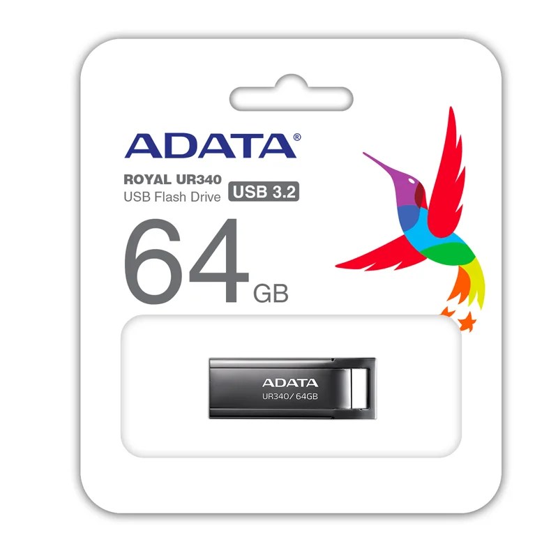 PENDRIVE ADATA ROYAL UR340 64GB USB 3.2 GEN 1 - SILVER (AROY-UR340-64GK)