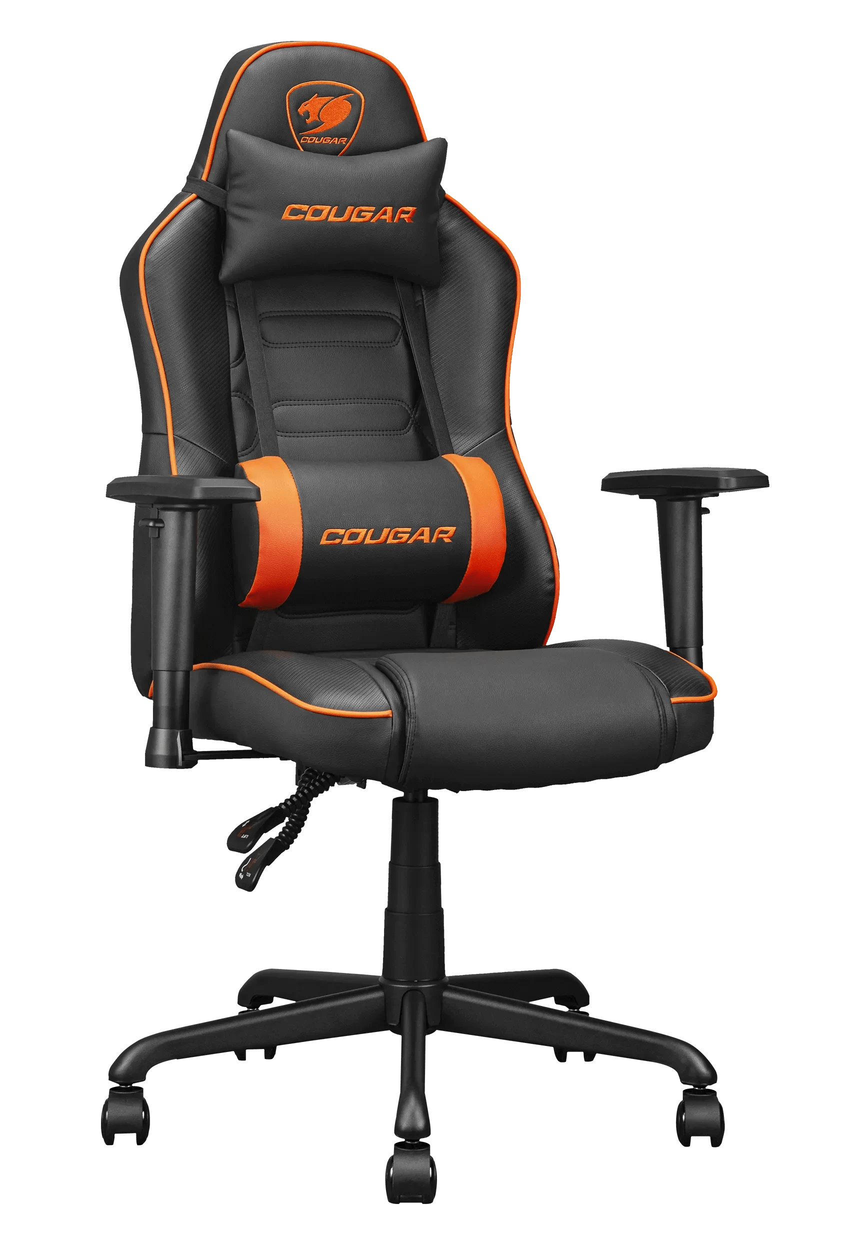 SILLA GAMER ERGONOMICA COUGAR FUSION S - CILINDRO A GAS CLASE 4 - ORANGE/BLACK (CGR-FUSSL)