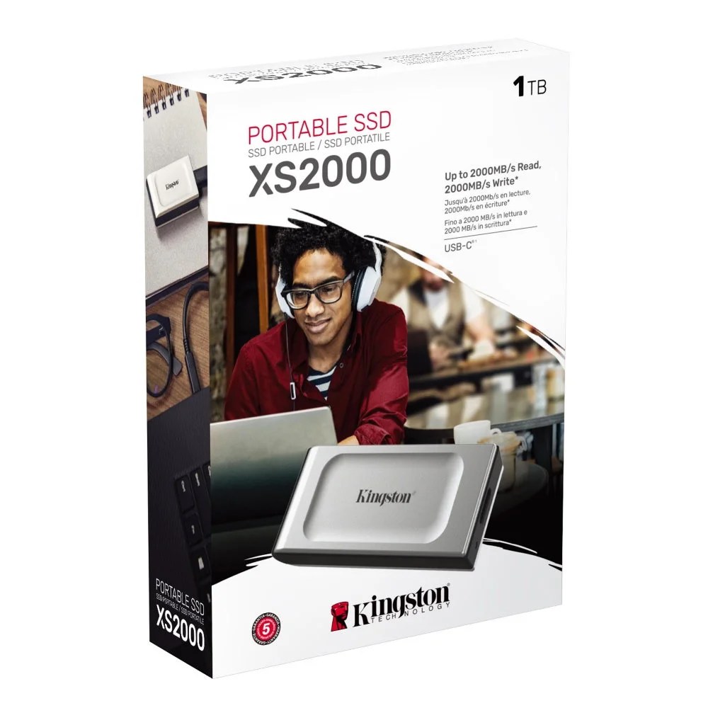 SSD EXTERNO KINGSTON XS2000 1TB USB 3.2 GEN 2 - 2000MB/s - IP55 (SXS2000/1000G)