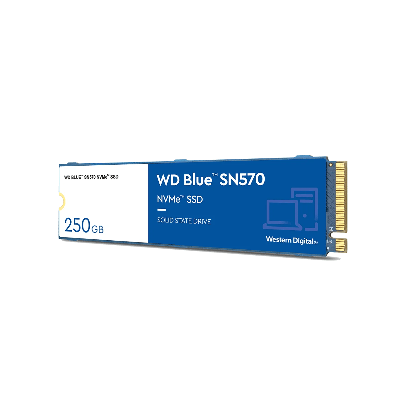 SSD WD BLUE SN570 250GB 2280 M.2 PCIe NVMe - 3300MB/s (WDS250G3B0C)