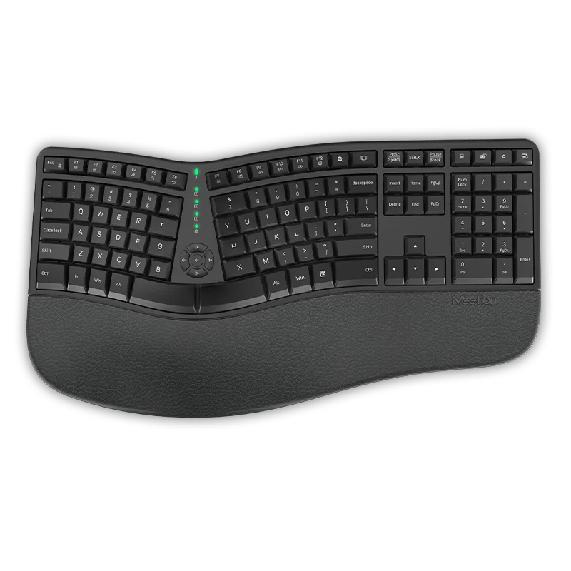 TECLADO MEETION MT-DIRECTOR - WIRELESS - ERGONOMICO - BLACK