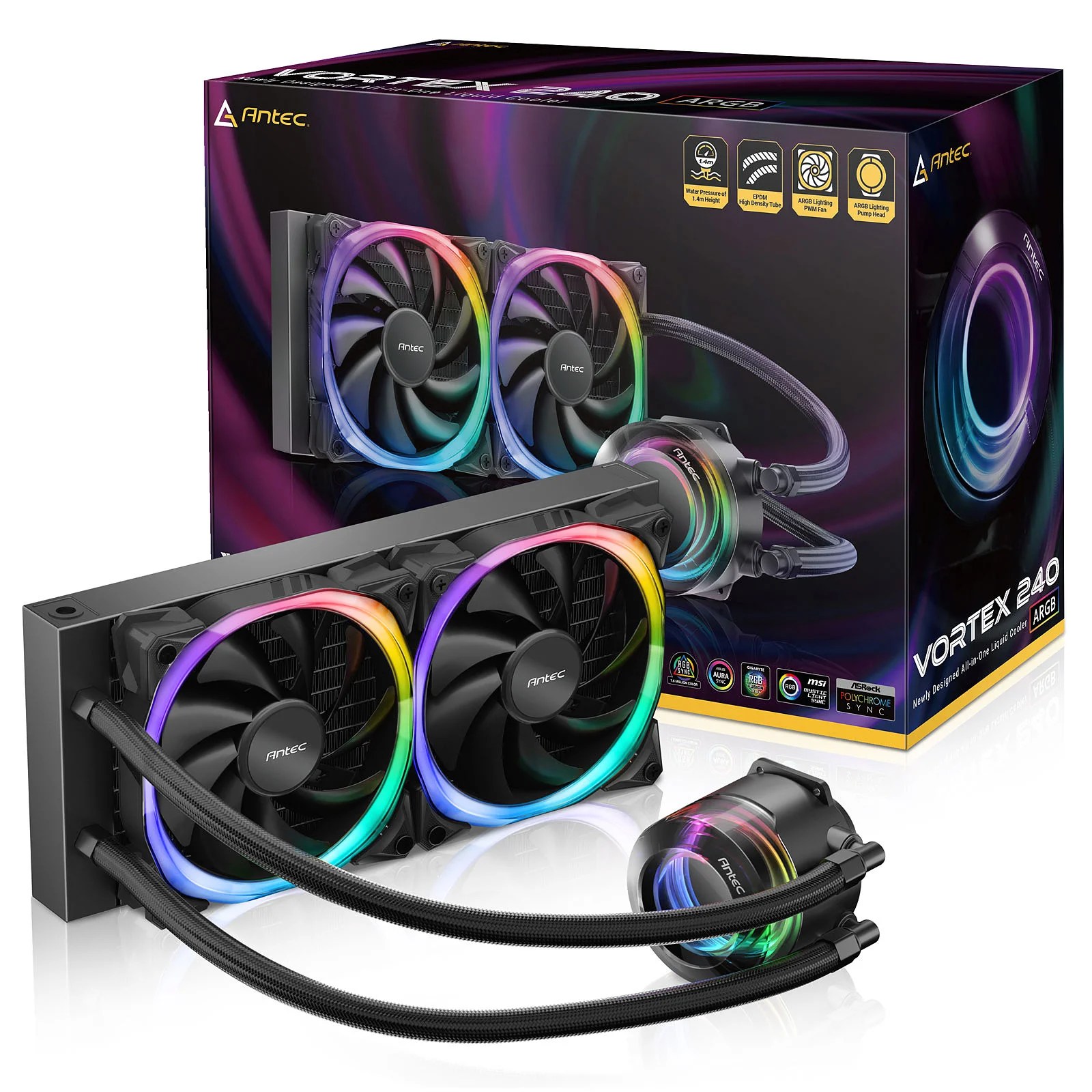WATER-COOLER-ANTEC-VORTEX-240-ARGB-LGA-115X12001700-AM4-FAN-120MM-BLACK_Enfriamiento-y-Ventilacion_12953_1.webp WATER COOLER ANTEC VORTEX 240 ARGB - LGA 115X/1200/1700 - AM4 - FAN 120MM - BLACK - Imagen 1