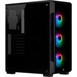 Case Corsair iCUE RGB 220T Vidrio Templado frontal negro Inteligent Tower CC 9011190 WW Cases 1322 1 jpeg