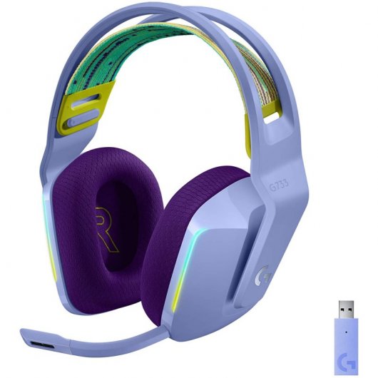 AUD0536 Headsets Inalambricos Logitech G733 LIGHTSPEED Purple - (981-000889)